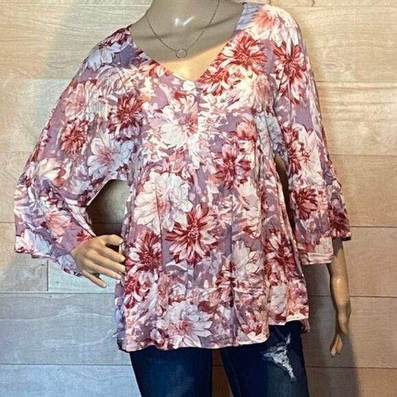 BNWT Andree by Unit Flower Shirt Size M - Picture 1 of 4